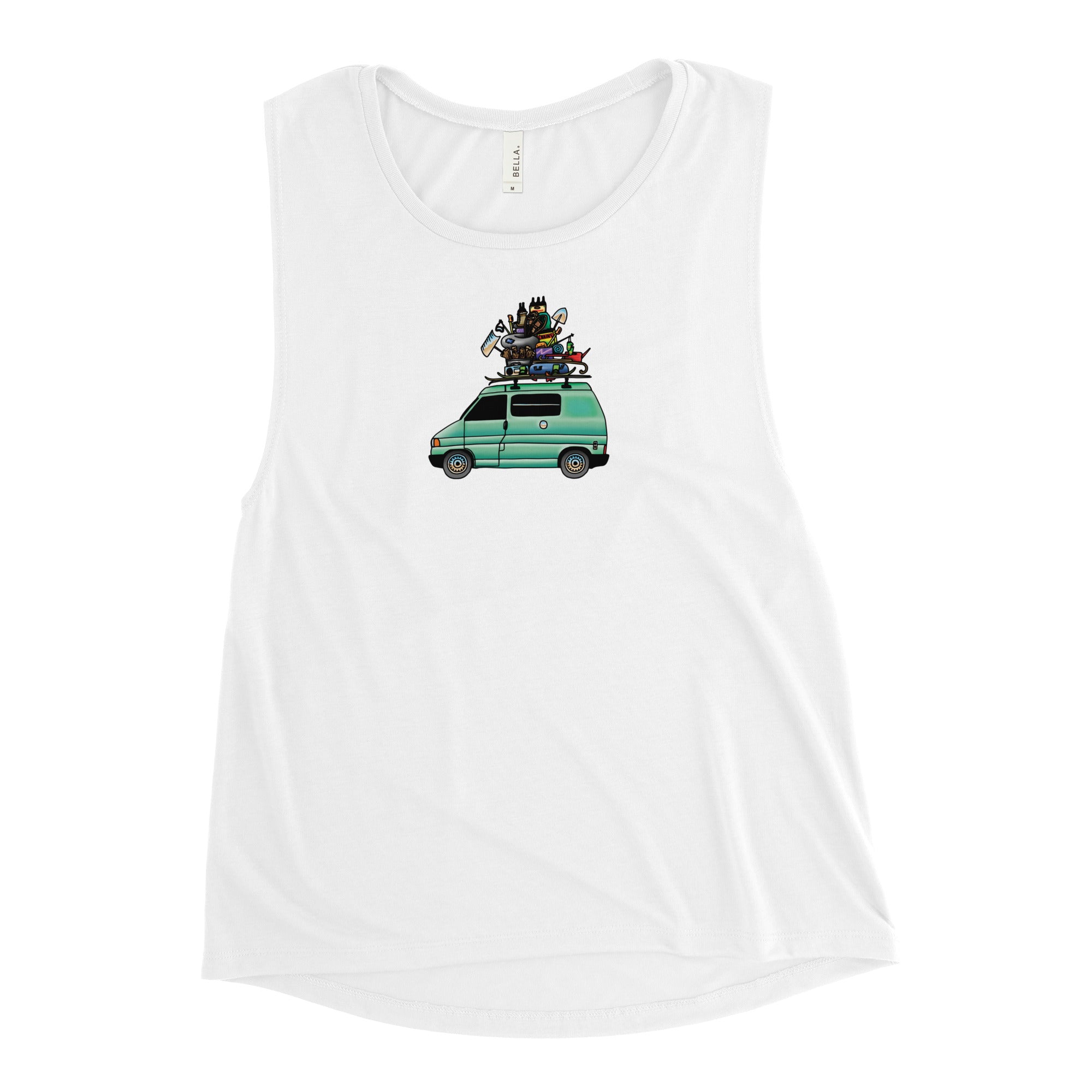 RAD Eurovan Women's Muscle Tank Top - OVERLANDERS Outfitter