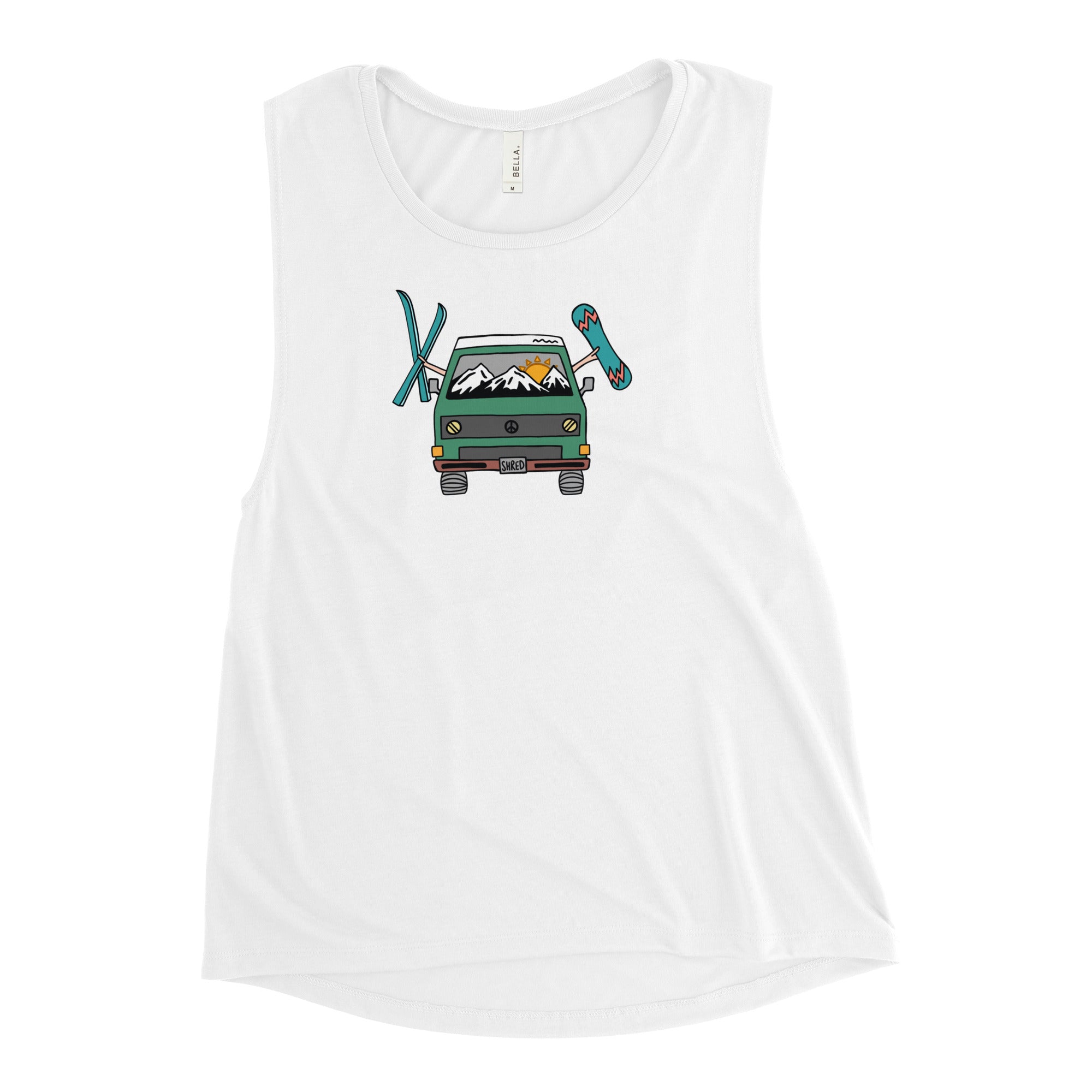 Shred Van Women's Muscle Tank Top - OVERLANDERS Outfitter