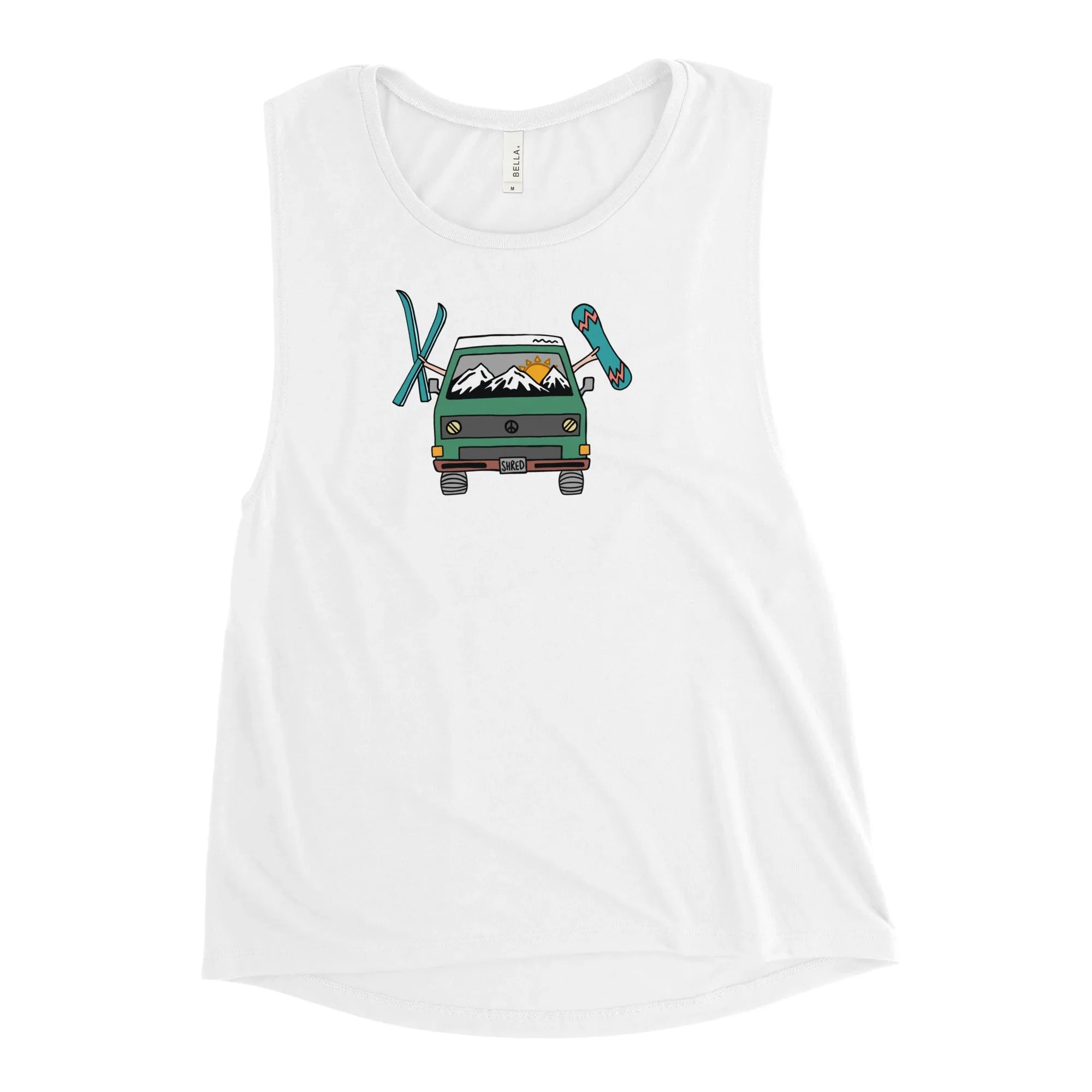 Shred Van Women's Muscle Tank Top - OVERLANDERS Outfitter