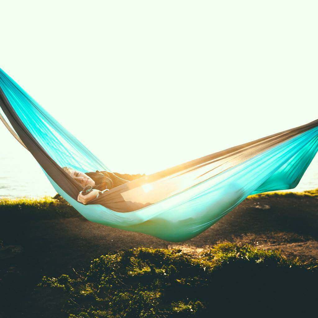 Double Hammock & Pro Hanging Straps (Aqua & Charcoal) - OVERLANDERS Outfitter