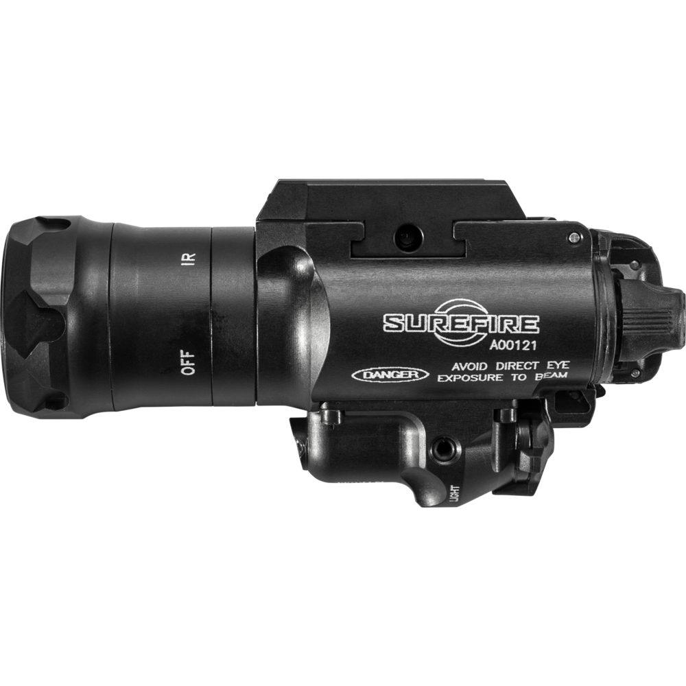 HCC Tactical X400VH Vampire weapon light illuminating a dark surface, showcasing its compact design and marking capabilities.