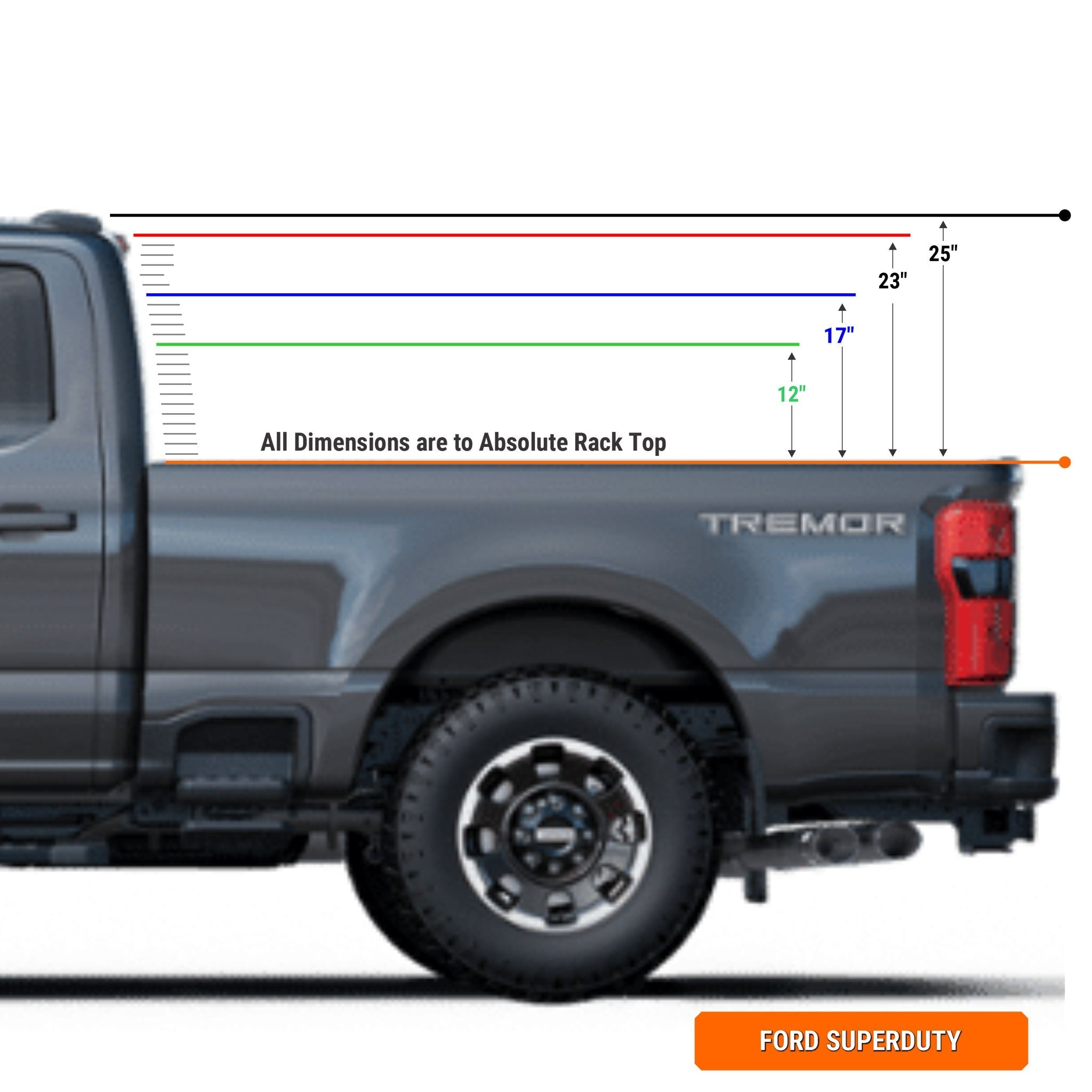 Ford F-250 / F-350 Super Duty Pre-configured XTR1 Bed Rack - OVERLANDERS Outfitter