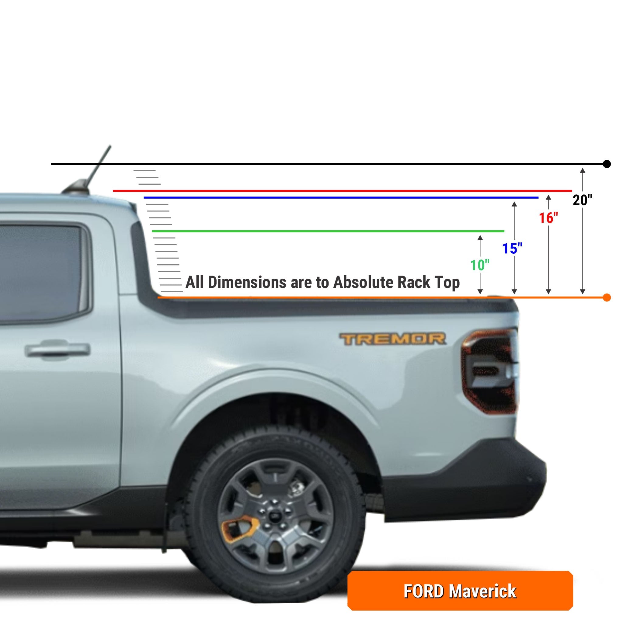 XTR1 Bed Rack for Retrax XR Cover - Ford Maverick - OVERLANDERS Outfitter