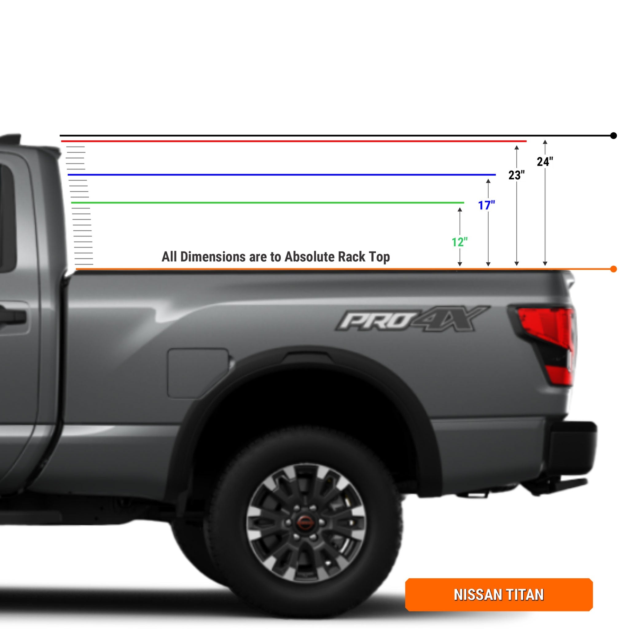 XTR1 Bed Rack for Retrax XR Cover - Nissan Titan - OVERLANDERS Outfitter