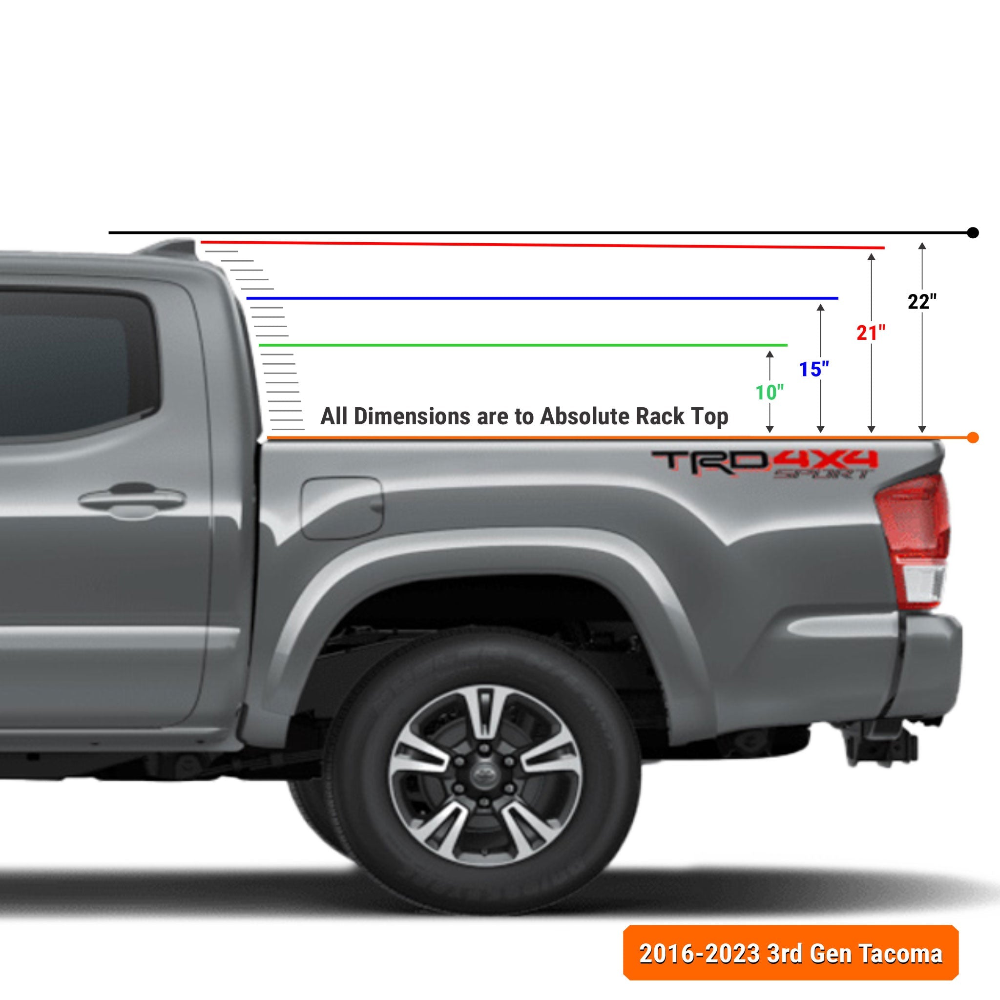 Toyota Tacoma Bed Rack for Retrax XR Covers | XTR1 Tonneau-Compatible - OVERLANDERS Outfitter
