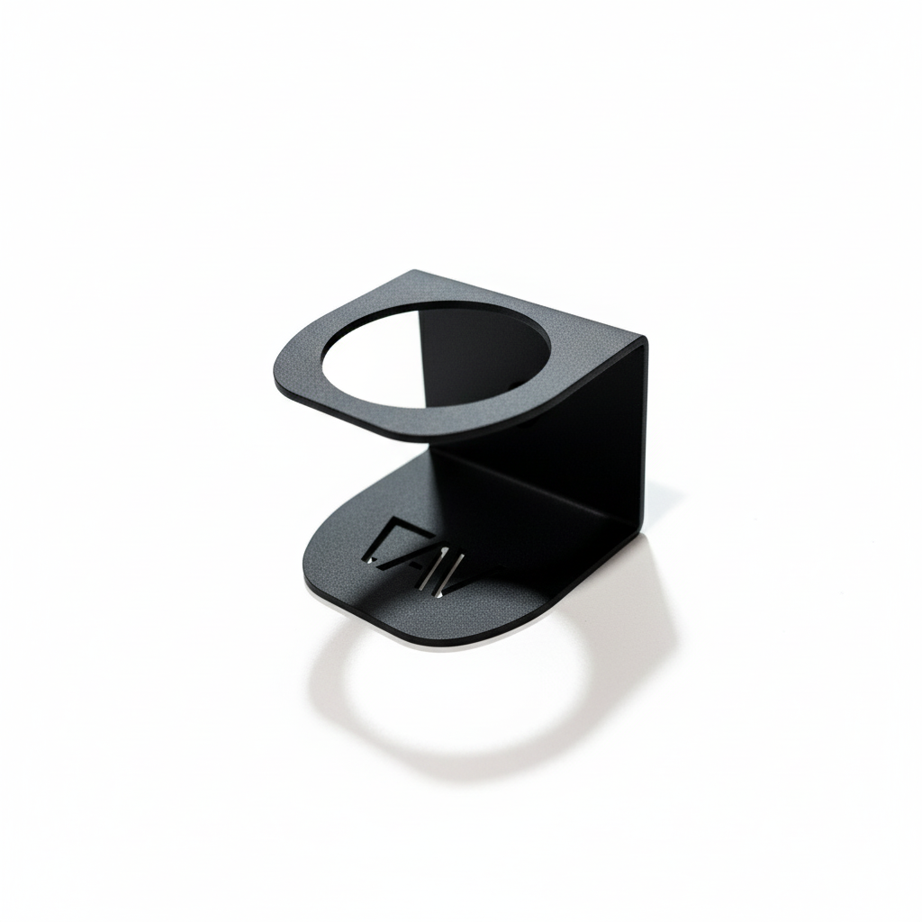 Magnetic Solo Cupholder made in Utah by Canyon Adventure Vans, featuring a sturdy design and secure magnetic attachment.