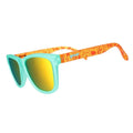 Yellowstone Limited National Park OG sunglasses by Rare Air Discs, featuring yellow frames and dark tinted lenses.