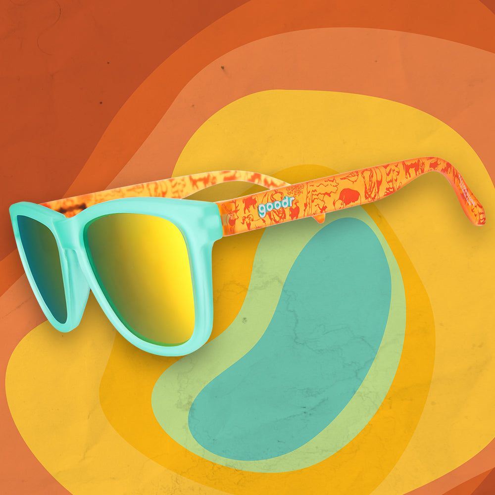 Yellowstone Limited National Park OG Premium Sunglasses by Rare Air Discs, stylish yellow sunglasses with park-themed design.