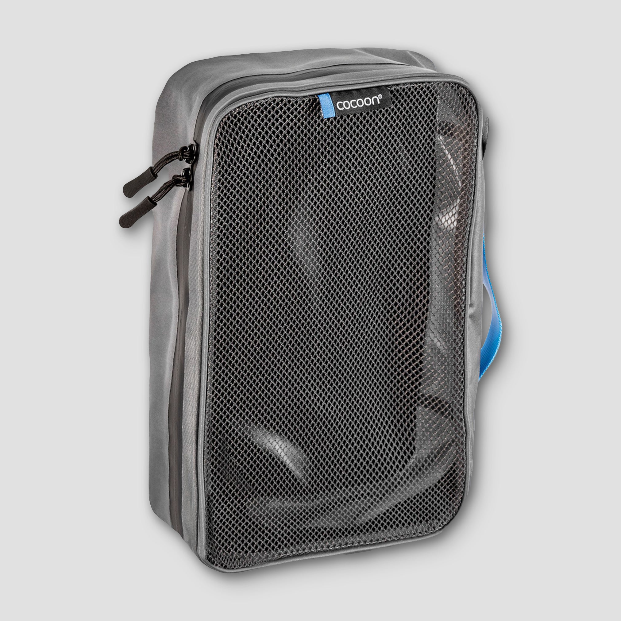 COCOON laminated packing cube for dirty or wet separation, compact travel organizer with waterproof top and durable design.