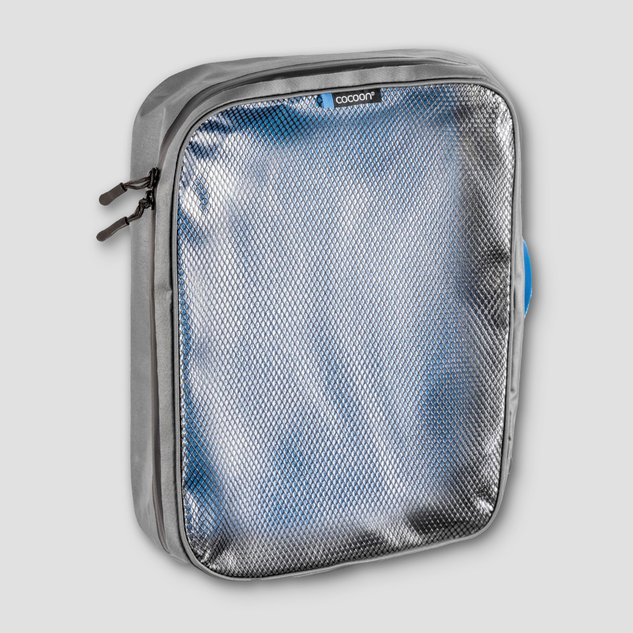 COCOON laminated packing cube for dirty or wet clothing separation, compact travel organizer with waterproof top.
