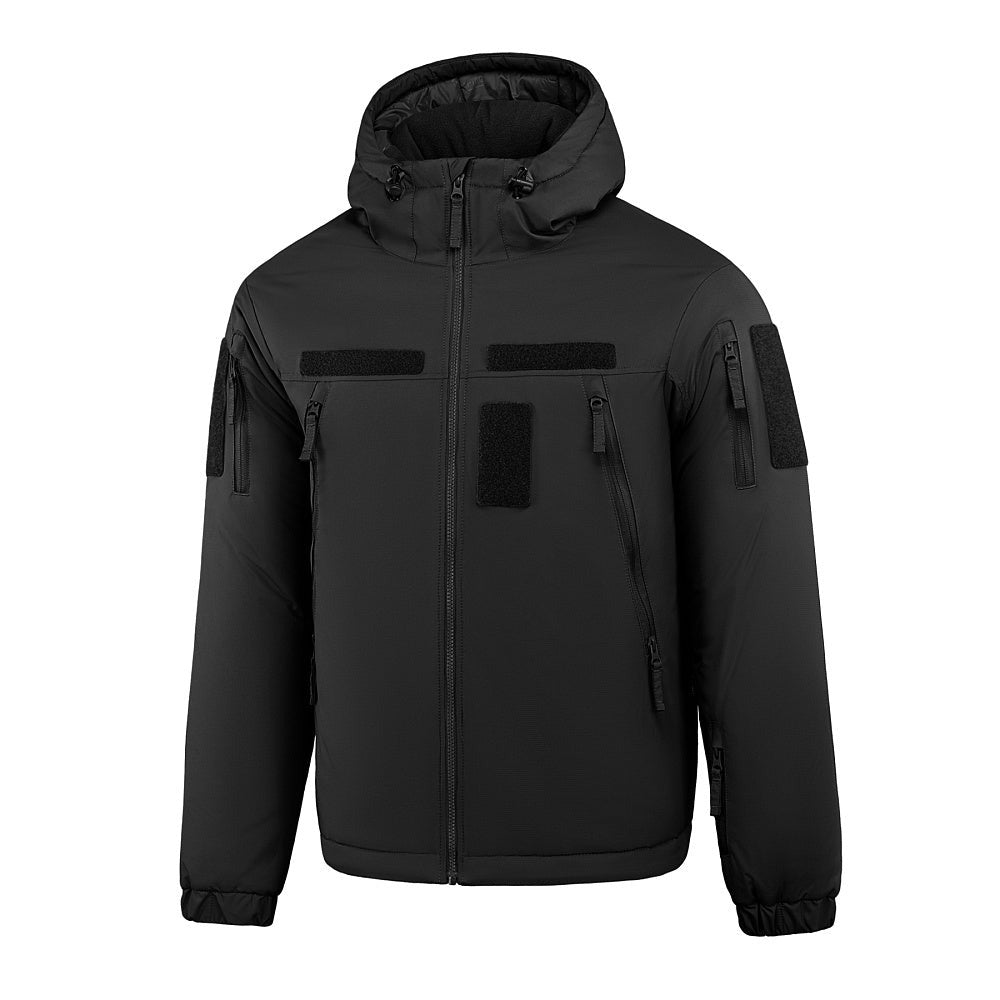 M-Tac Winter Jacket Alpha Gen.IV Pro Primaloft with insulated design, waterproof fabric, and adjustable hood for cold weather comfort.